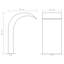 Fontaine de piscine en acier inoxydable 17,7 po x 11,8 po x 25,6 po argent