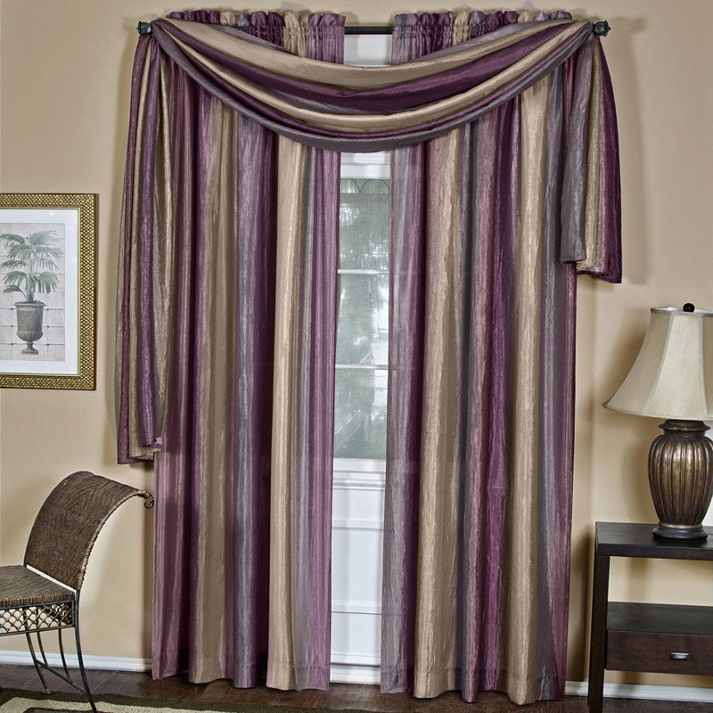 Pellegrino Semi Sheer Curtain Pair, Aubergine