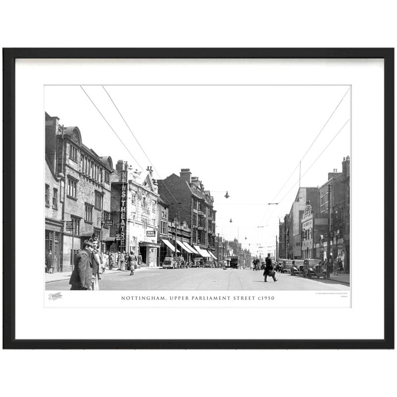 Nottingham, Upper Parliament Street C1950 1 Piece Single Picture Frame Wall Art, 60cm H x 80cm W x 2.3cm D