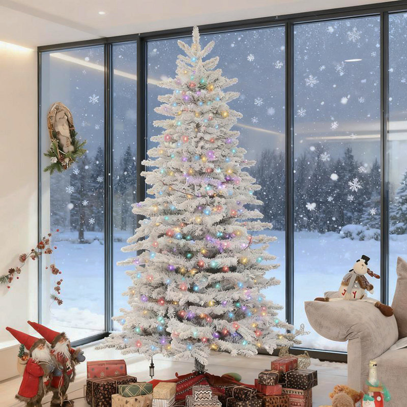 Arbre de Noël artificiel enneigé 7,5 pi