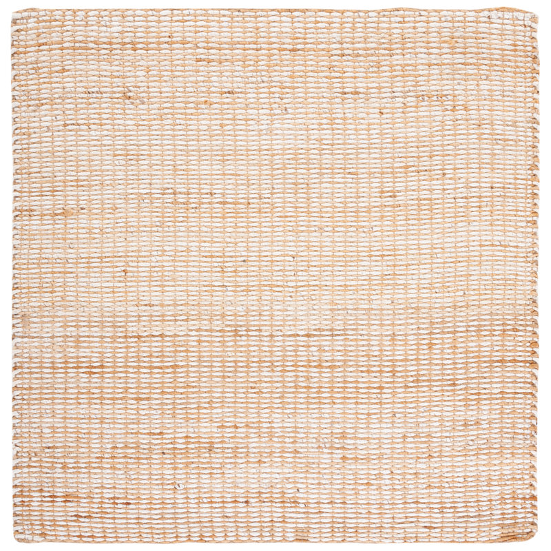 Andreu Natural Fiber Hand Woven Jute Rug, Square 7'