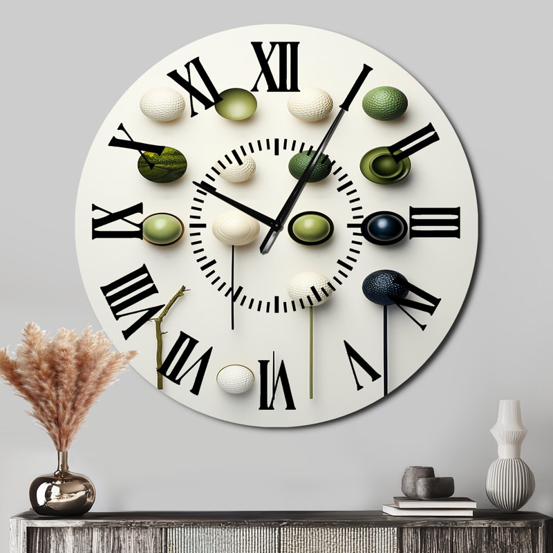Horloge murale Minimalisme Golf Tees II - Sports, Surdimensionné