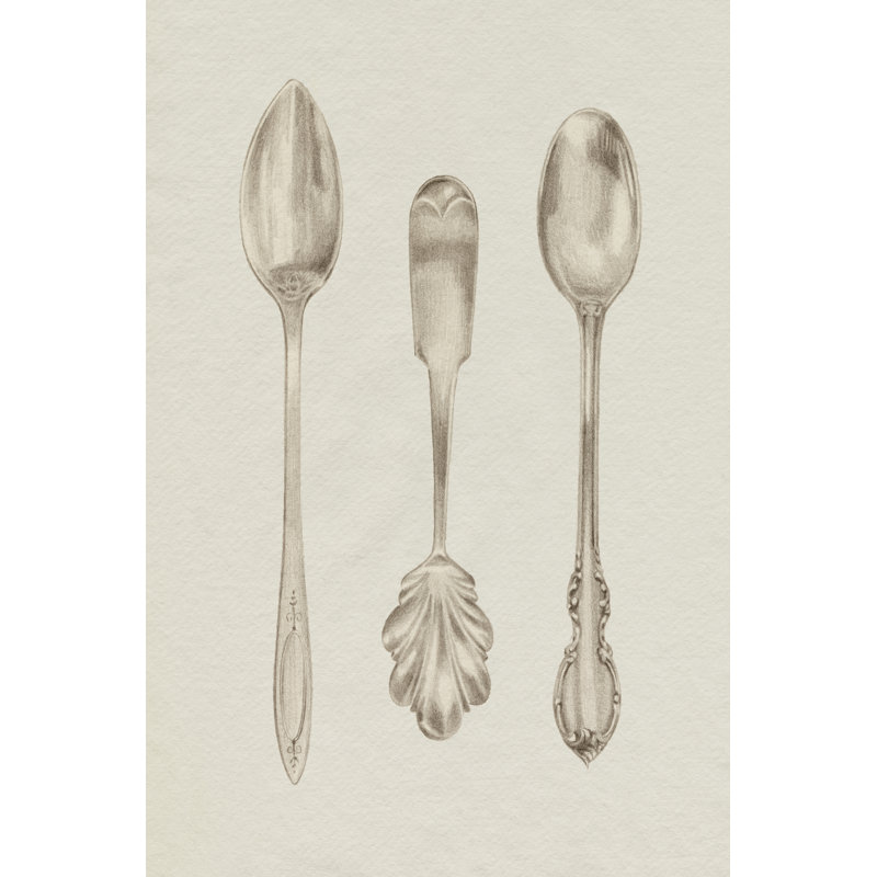 Silver Spoon II by Grace Popp - Painting, 30cm H x 20cm W, Wrapped Canvas