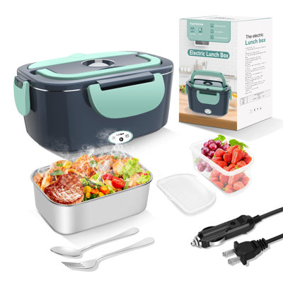 Boîtes à lunch électriques chauffées pour adultes: boîte à lunch chauffante électrique de 80 W, 12/24/110 V, 1,5 L