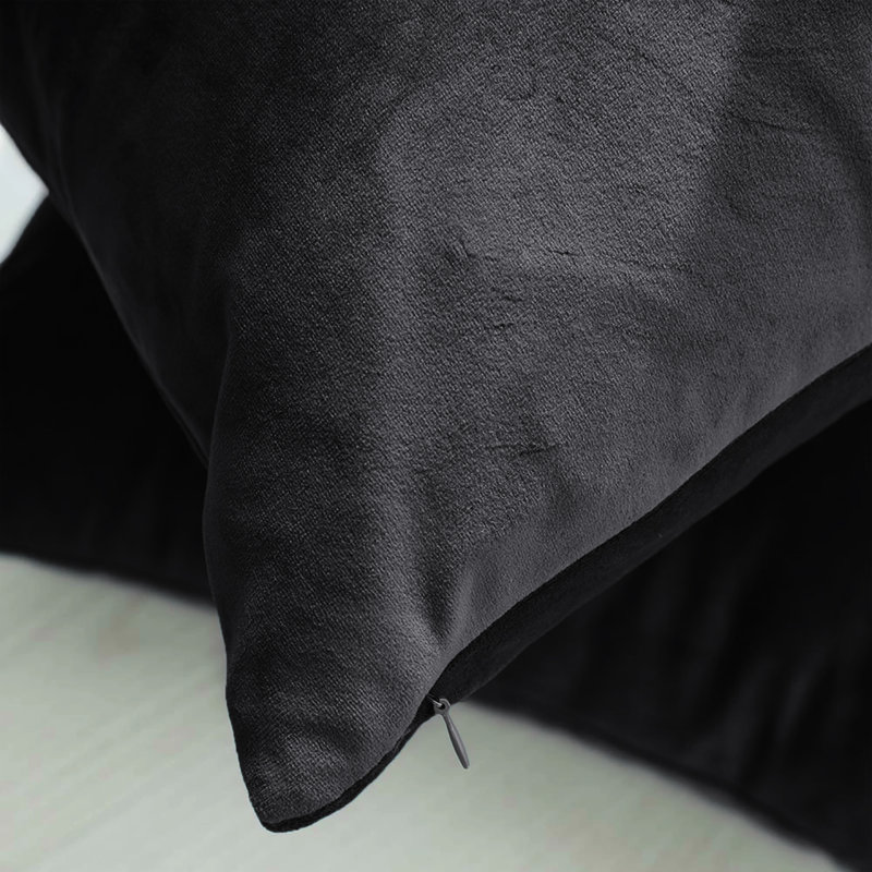 Square Euro Cushion Cover, Black