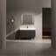 Armoire de salle de bain moderne de 48 po avec lavabo en résine et matériaux de meuble-lavabo sur pieds de style tendance-130597413