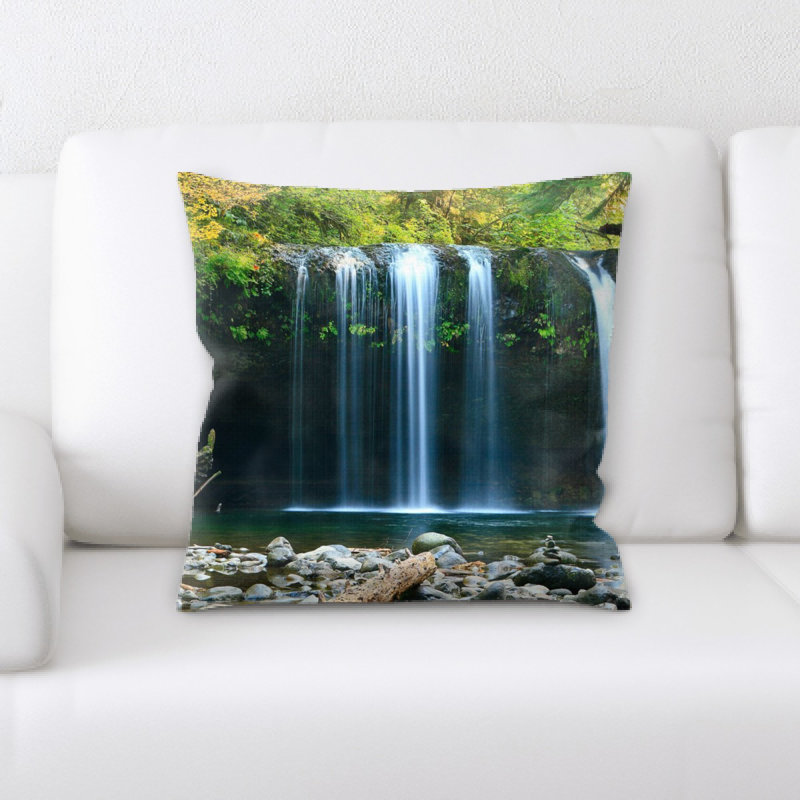 Waterfall Microsuede Reversible Throw Pillow