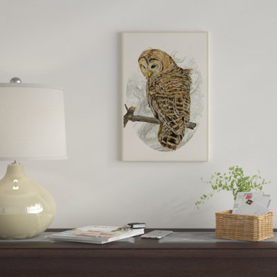 « barred hibou ii », impression sur toile