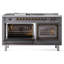 ILVE Nostalgie II Noblesse 60 po à 2 brûleurs, plaque chauffante, plaque de cuisson française-939345233-939345229