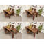 Arrighetto Extendable Walnut Solid Wood Dining Table