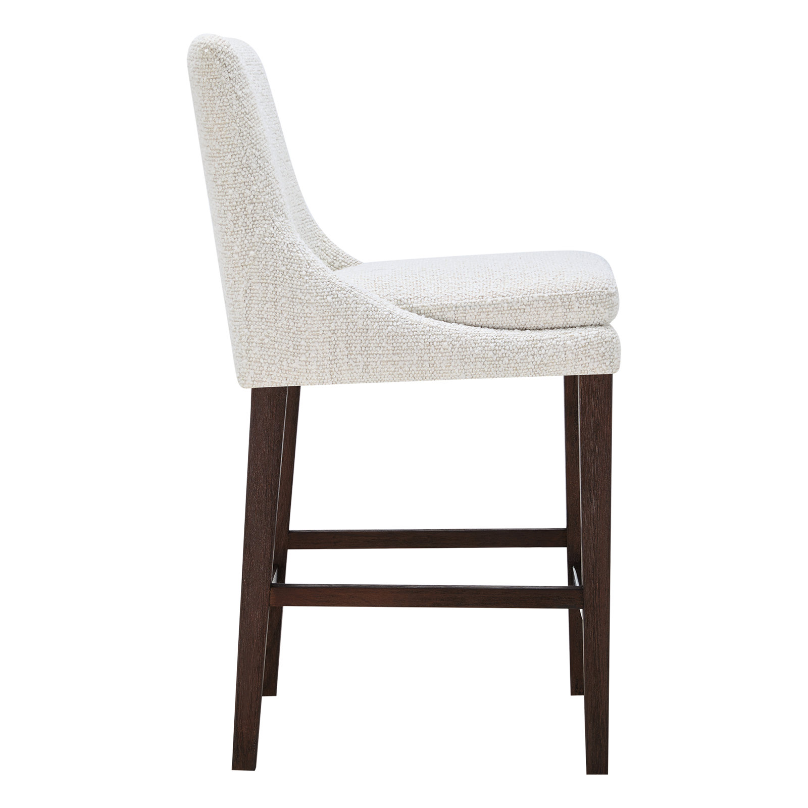 Niara Upholstered Counter & Bar Stool, Counter Stool (26” Seat Height), Merino Pearl/Performance Tweed