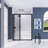 56-60" W X 70" H 3-Panel Sliding Frame Shower Door With 1/4" Clear Glass-124940456