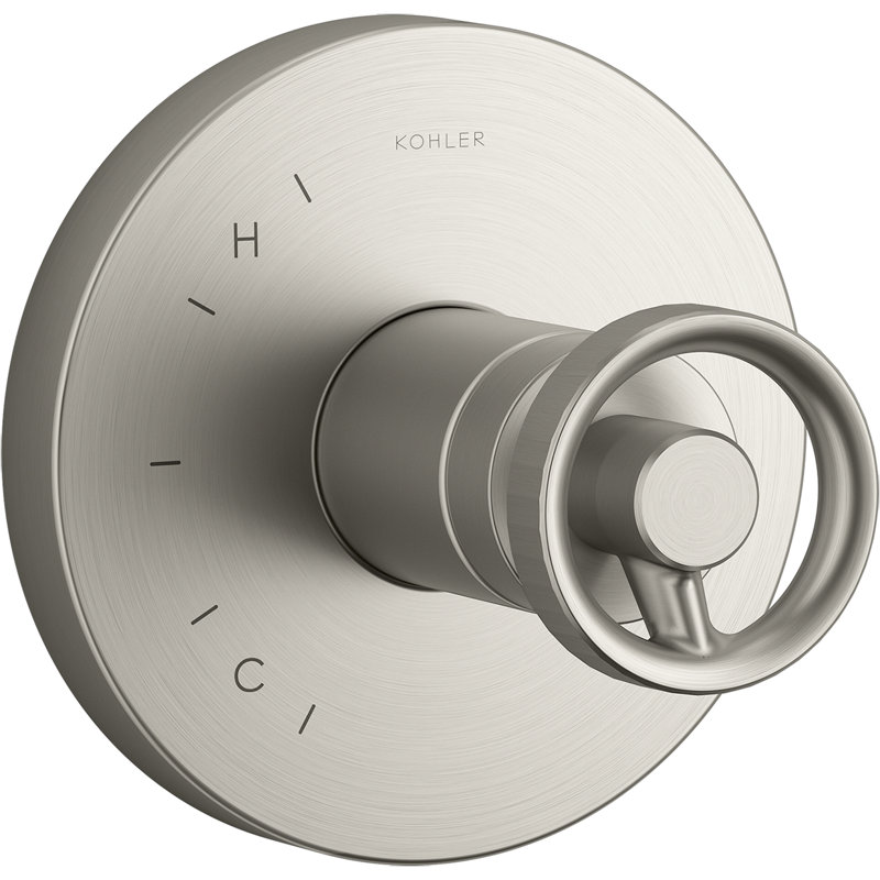 Components™ Rite-Temp® Shower Valve Trim with Industrial Handle, Vibrant Brushed Nickel