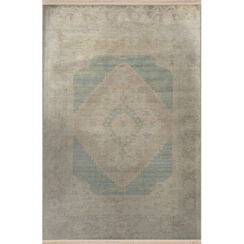 Tapis traditionnel lavable à la machine à motif traditionnel Traditional, Rectangle 3 pi 3 po x 4 pi 11 po
