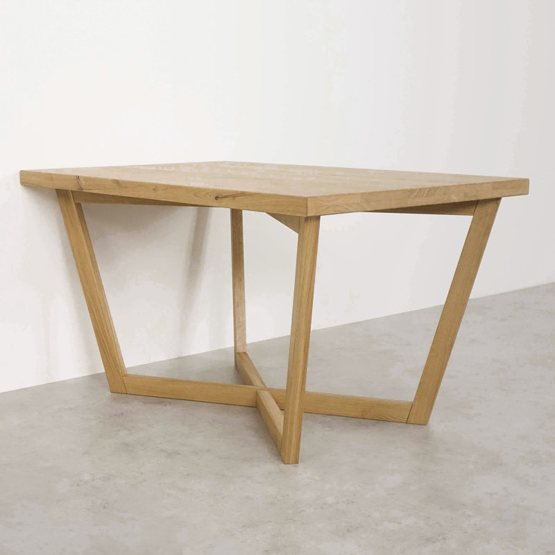 Dellaposta Oak Solid Wood Dining Table, 76cm H x 160cm L x 90cm W, Natural Oil