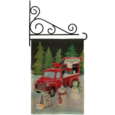 En toile jute à neige 2 côtés 19 x 13 po drapeau de jardin