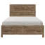 Structure de lit double pleine grandeur au fini pin vieilli, motif moderne, tête de lit et rails pour la chambre à coucher, lignes de finition nécessaires pour le sommier, incluses, nécessaire-934992413