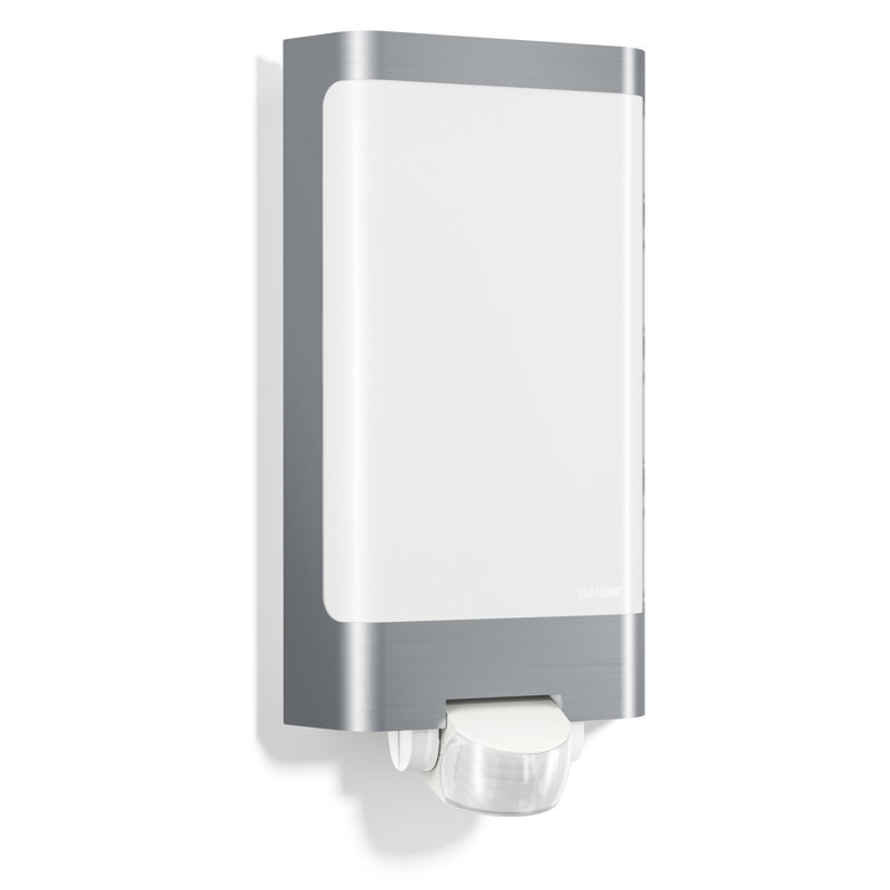 LED Outdoor Wall Light L 240 S Stainless Steel Bulkhead Light with Motion Sensor Shockproof, Silver
