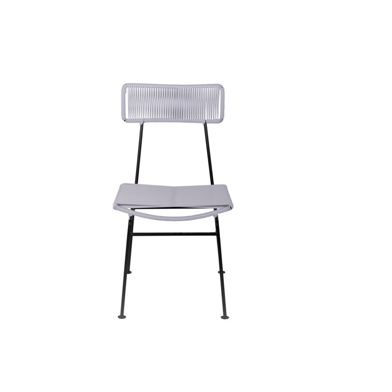 Chaise Hapi, Gris clair / noir