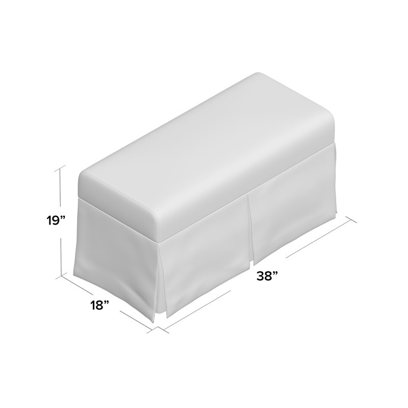 Upholstered Storage Bench, Classic Talc Linen