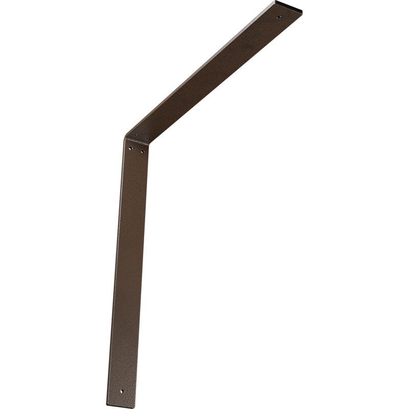 2"W x 20"D x 20"H Hamilton Steel Bracket, Hammered Brown, Hammered Brown, 20" H x 2" W x 20" D