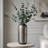 7x7x17" Aluminum Layered Chisel Oval Vase