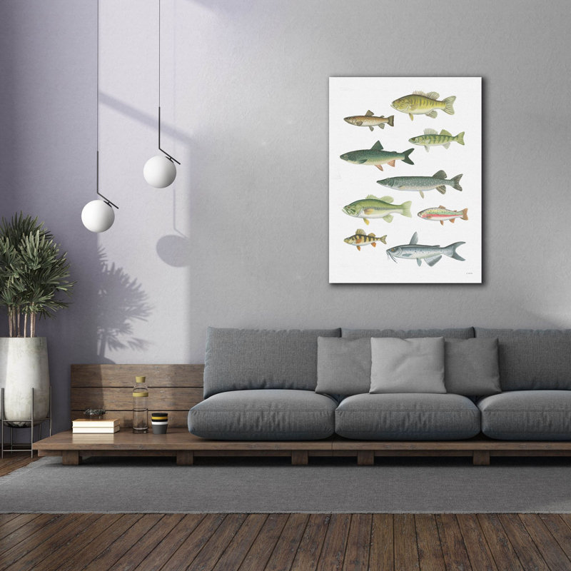 «Fresh Catch 5» par James Wiens, art mural sur toile, H 54 po x l 40 po