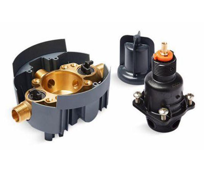 Kohler Rite-Temp Valve Body and Pressure-Balance Cartridge Kit with Service Stops, Project Pack