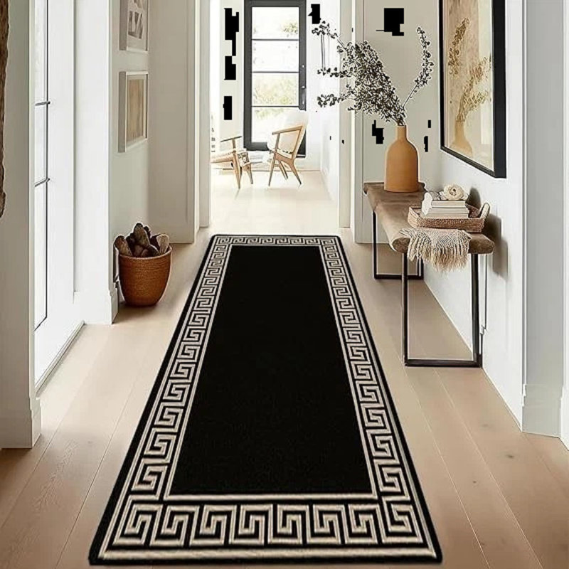 Runner Geometric Area Rug, Runner 80 x 300 cm