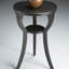 Table de bout ronde noire Réglisse