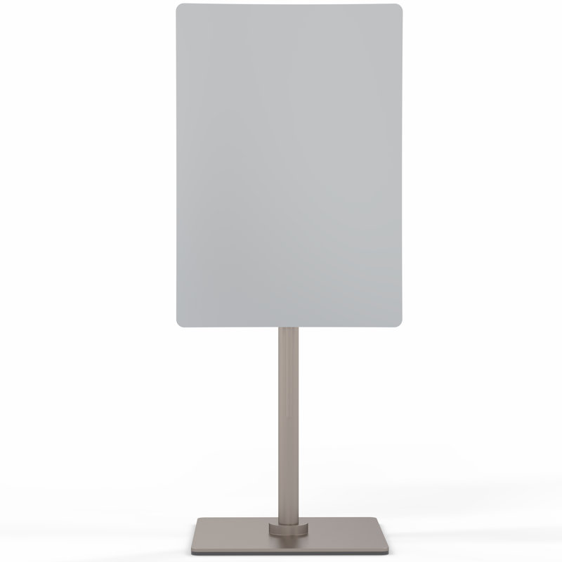 Brushed Nickel Minimalist Rectangular Magnifying Vanity Mirror