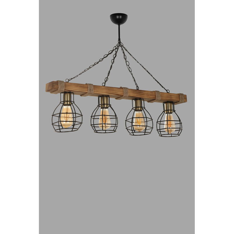 Weatherspoon 4 - Light Kitchen Island Pendant, Brown