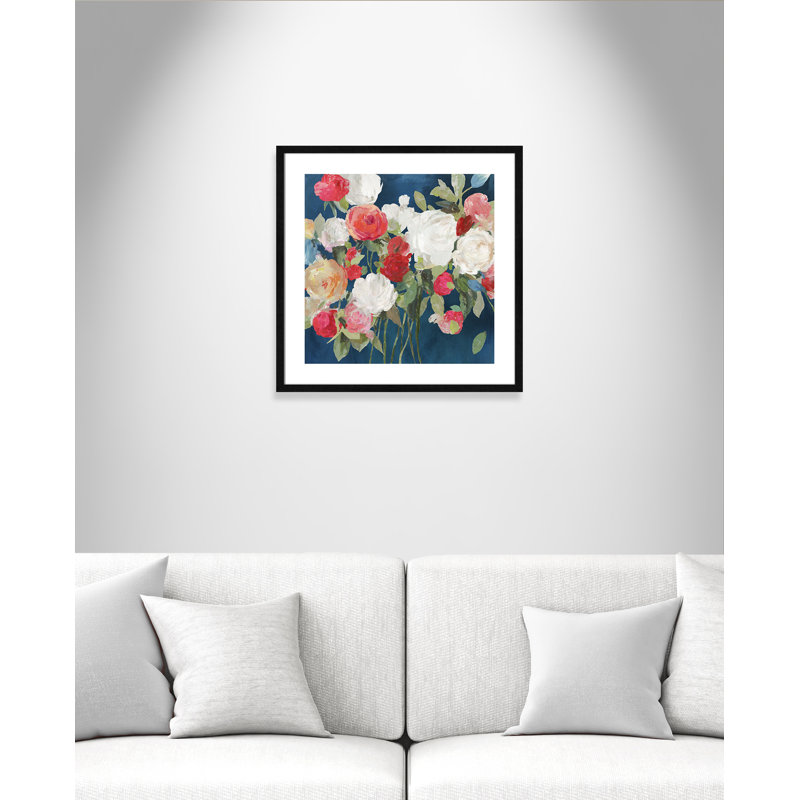 Nuit rouge blanc nuit. Rouge. Blanc. - Reproduction d'art, H 24,75 po x l 24,75 po x P 0,75 po