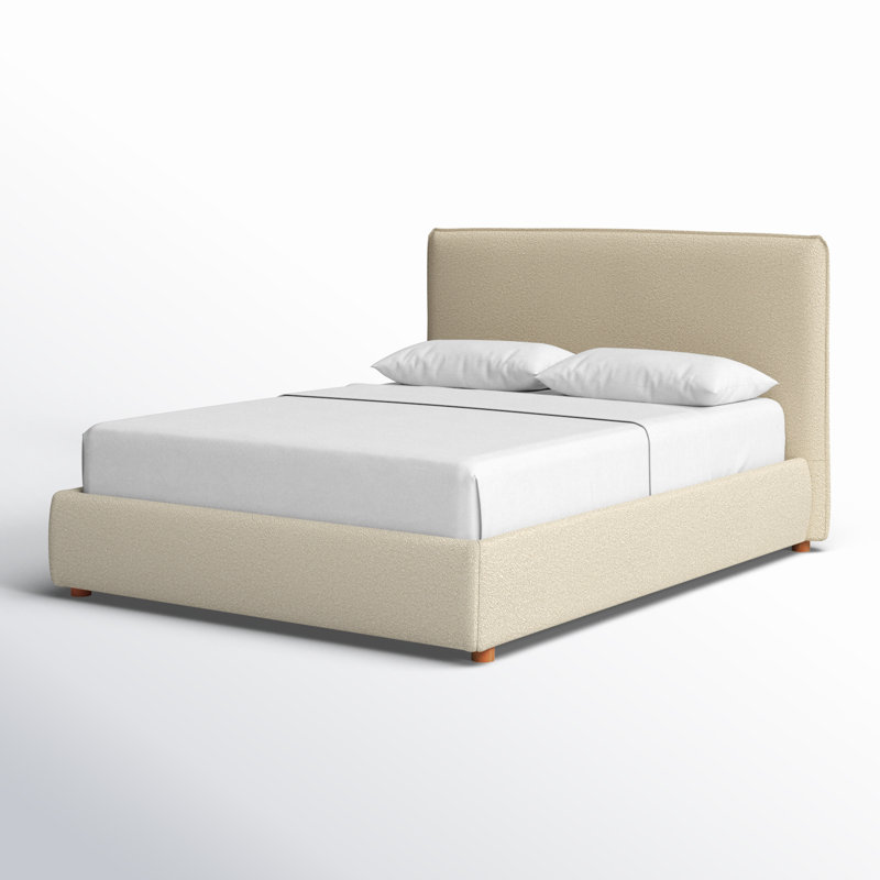 Callahan Upholstered Bed, Oatmeal Boucle, Queen