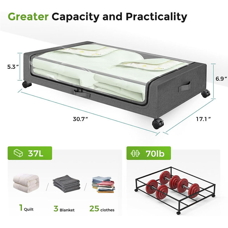 Rebrilliant Underbed Storage, Gray