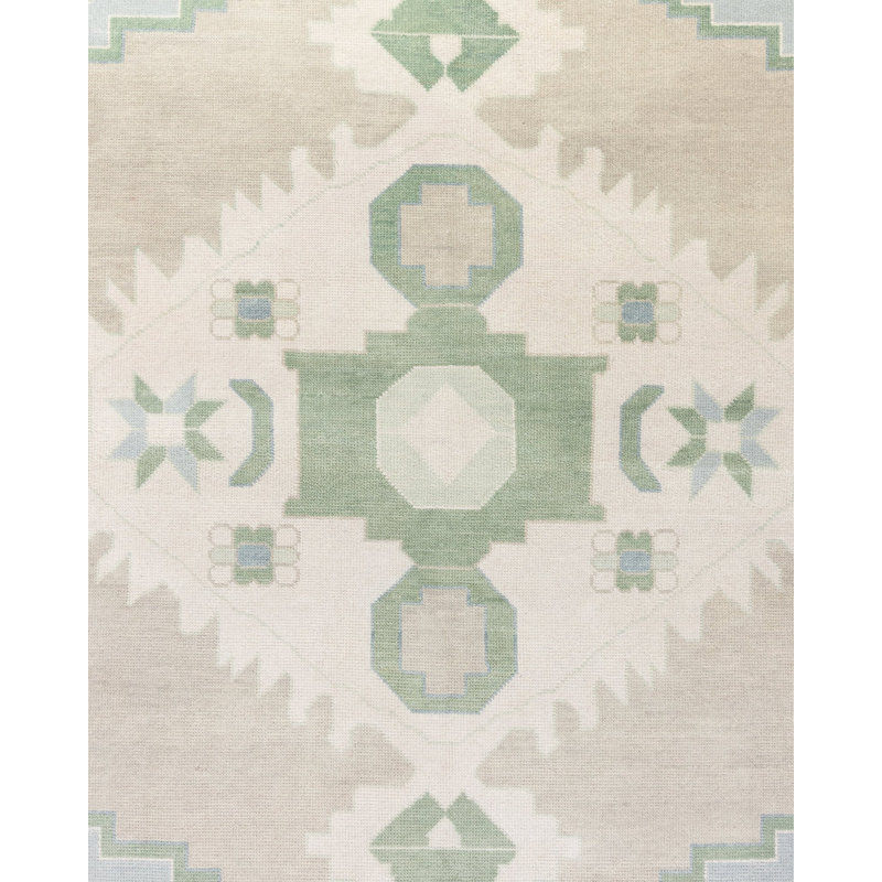 Ivy Hand Knotted Wool Oriental Area Rug, Rectangle 8' x 10'