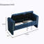 Banc de bout moderne avec accoudoirs et rangement, grand tabouret de repose-pieds rembourré, banc de meuble-lavabo de fenêtre confortable pour salon, chambre à coucher, dortoir, table basse, bleu marine Teddy-816446193