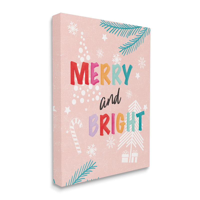 «Merry And Bright Pastel Expression» sur toile, impression, H 20 po x l 16 po x P 1,5 po