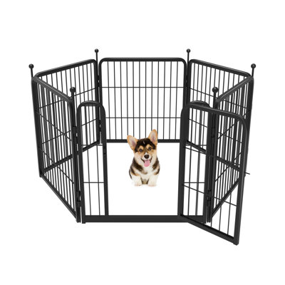 FXW Dog Pen Pet Fence 6 Panels 24" Height Only for Puppies
