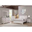 Table de chevet 2 tiroirs beige et gris beige pour chambre à coucher avec mobilier rustique