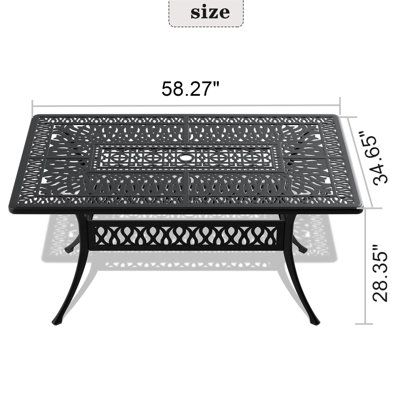 Exquisite Cast Aluminum Patio Dining Table For Outdoor Entertaining And Relaxation