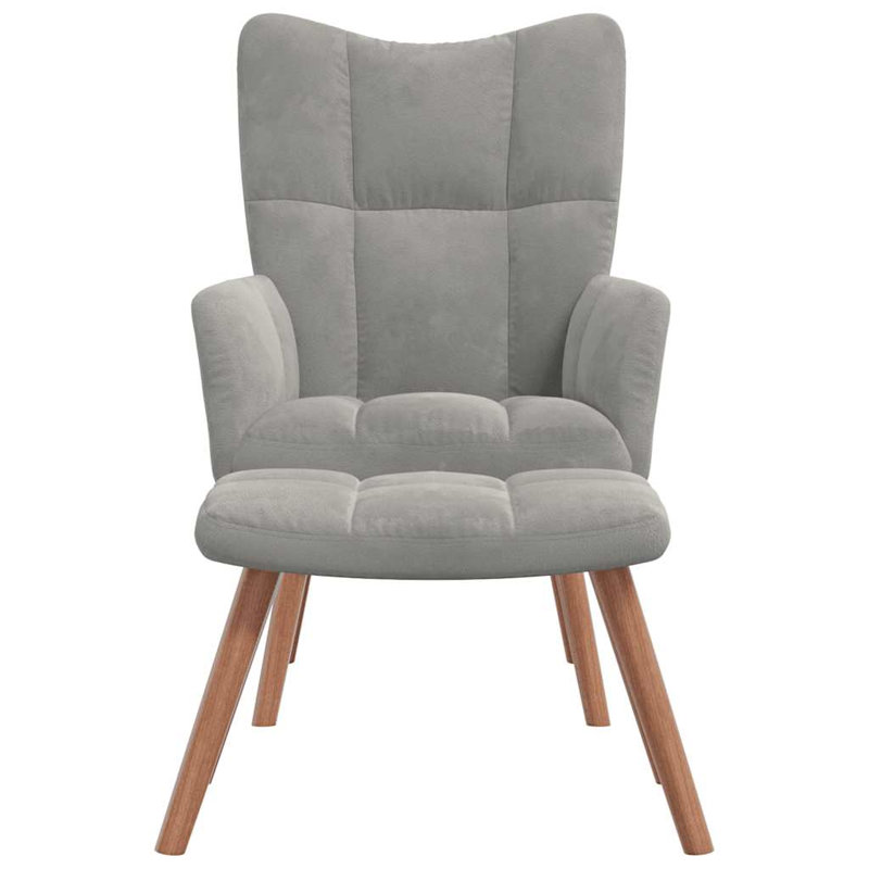 Fauteuil Khody, Polyester gris clair