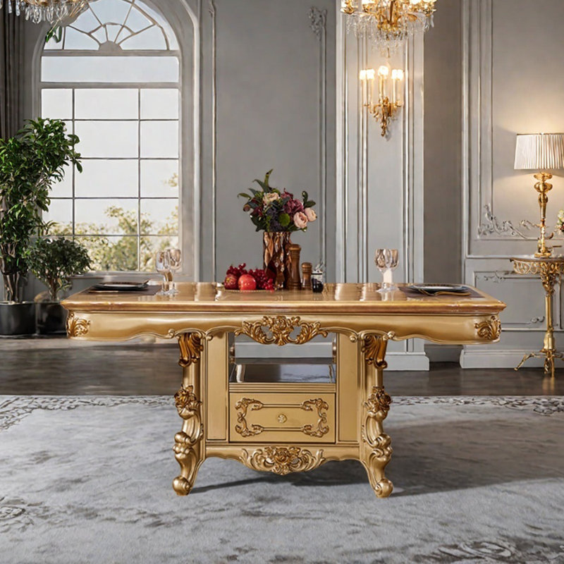 Table de salle à manger Golden Retro, H 30,7 po x L 70,86 po x l 39,37 po
