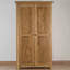 2 Door Solid Wood Wardrobe