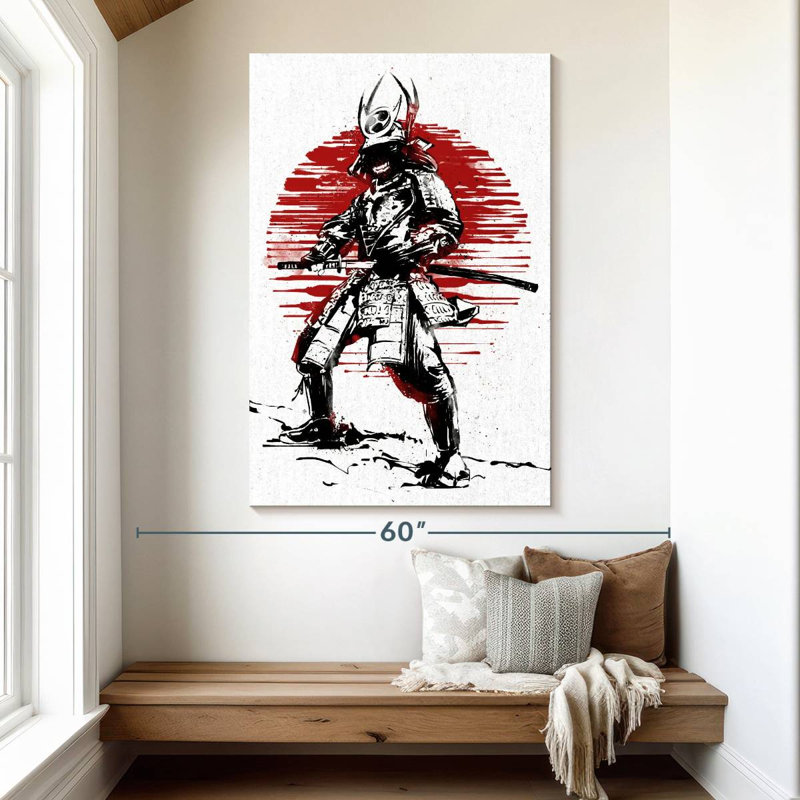 Sireci Red Sun Samurai, 51" H x 34" W