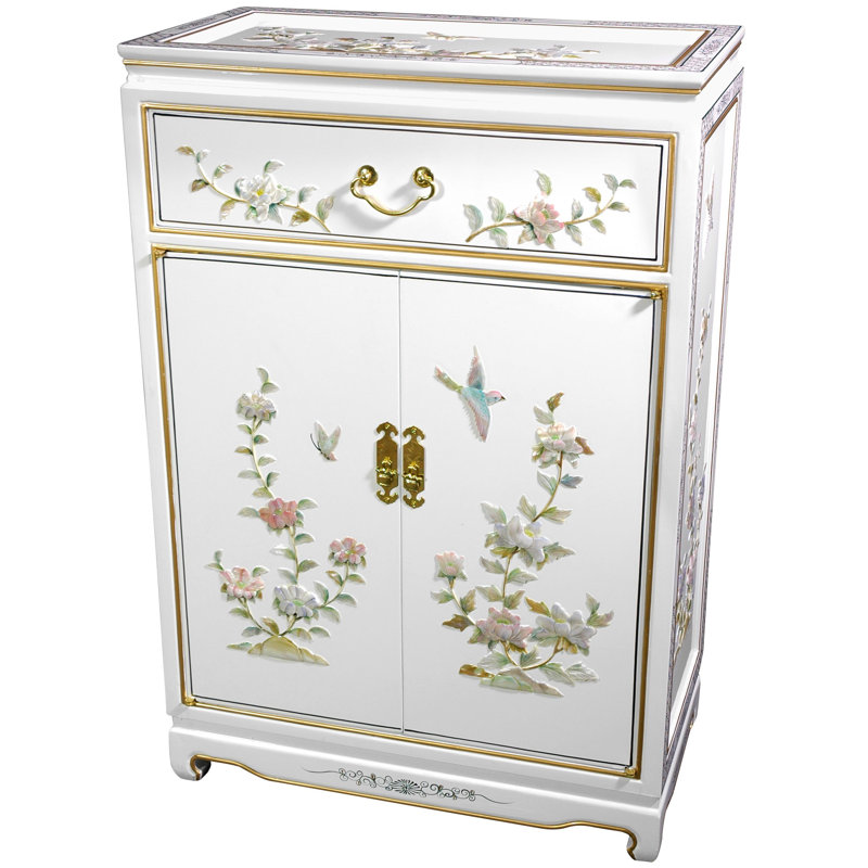 Armoire de rangement pour chaussures Dhruvika, Or