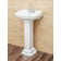 Roosevelt 27.5" Tall Vitreous China Oval Pedestal Bathroom Sink with Overflow