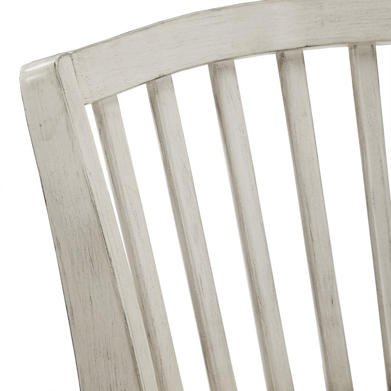 Tabouret de bar et de comptoir pivotant Jovie, Beige, Tabouret de bar (siège d'une hauteur de 29,96 po), Blanc antique