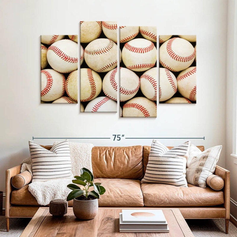 Aged baseballs Sireci, H 42 po x l 68 po
