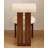 Nut-brown White Solid back side Chair(Set of 2)